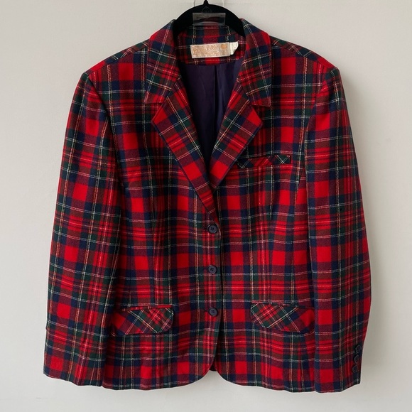 Pendleton Red Plaid Blazer - Picture 2 of 6